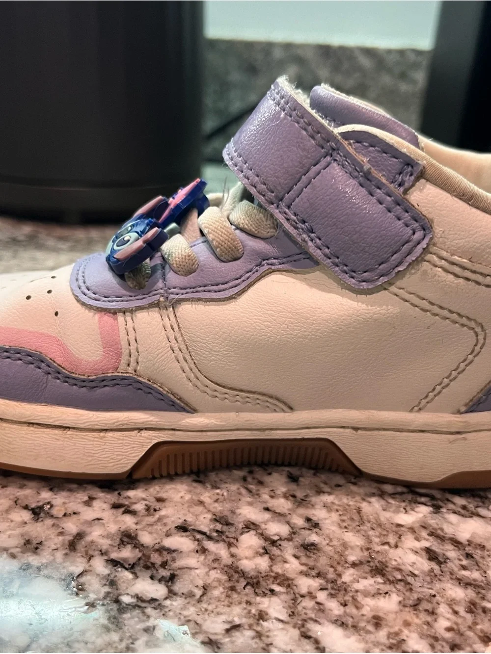 Zara Lilac, Pink and White Lilo & Stitch High-Top Kids Sneakers